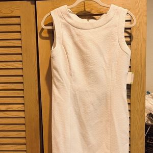 KASPER - white knee-length dress - size 4 NWT